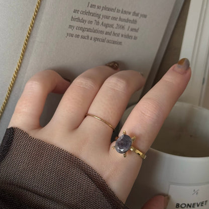 [ bloodshot Iolite ] classic gold [ free size ]