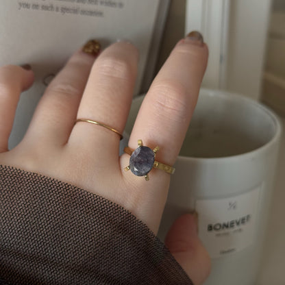 [ bloodshot Iolite ] classic gold [ free size ]