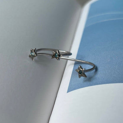 [ aqua marine ] orion ring silver