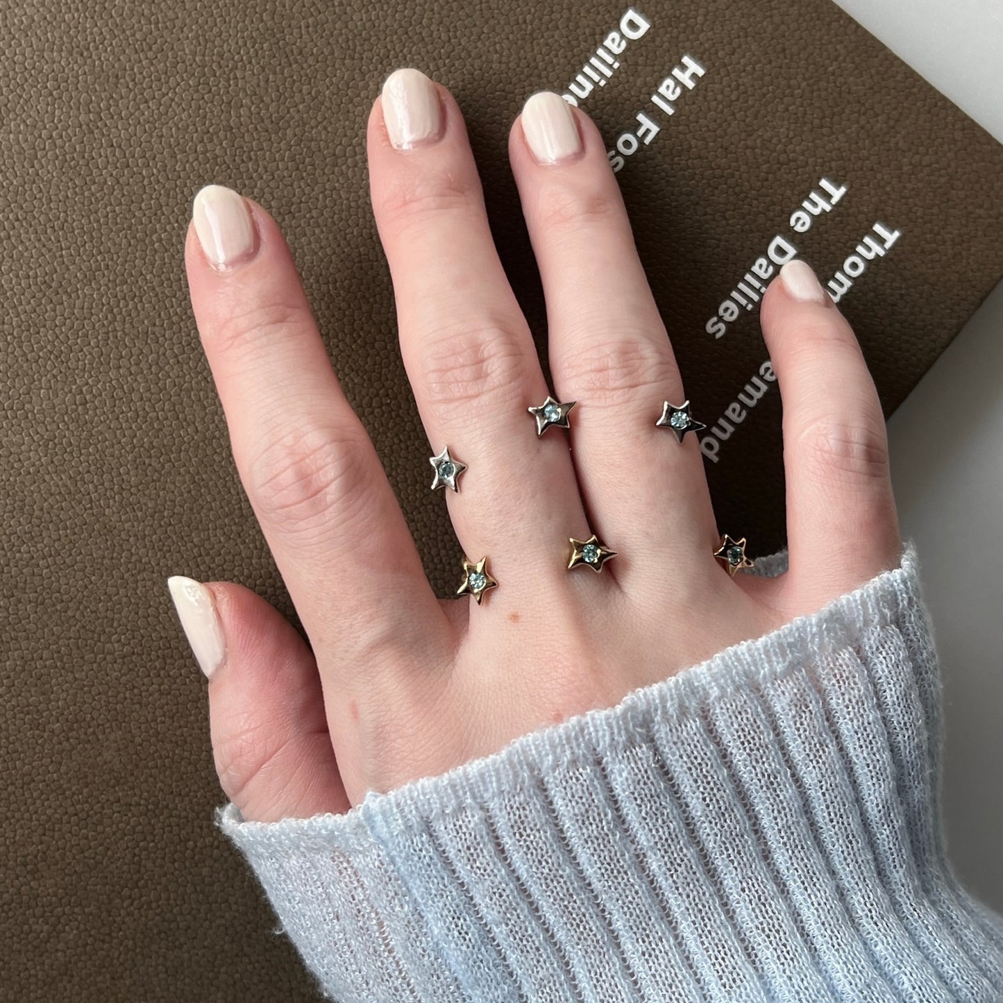 [ aqua marine ] orion ring gold