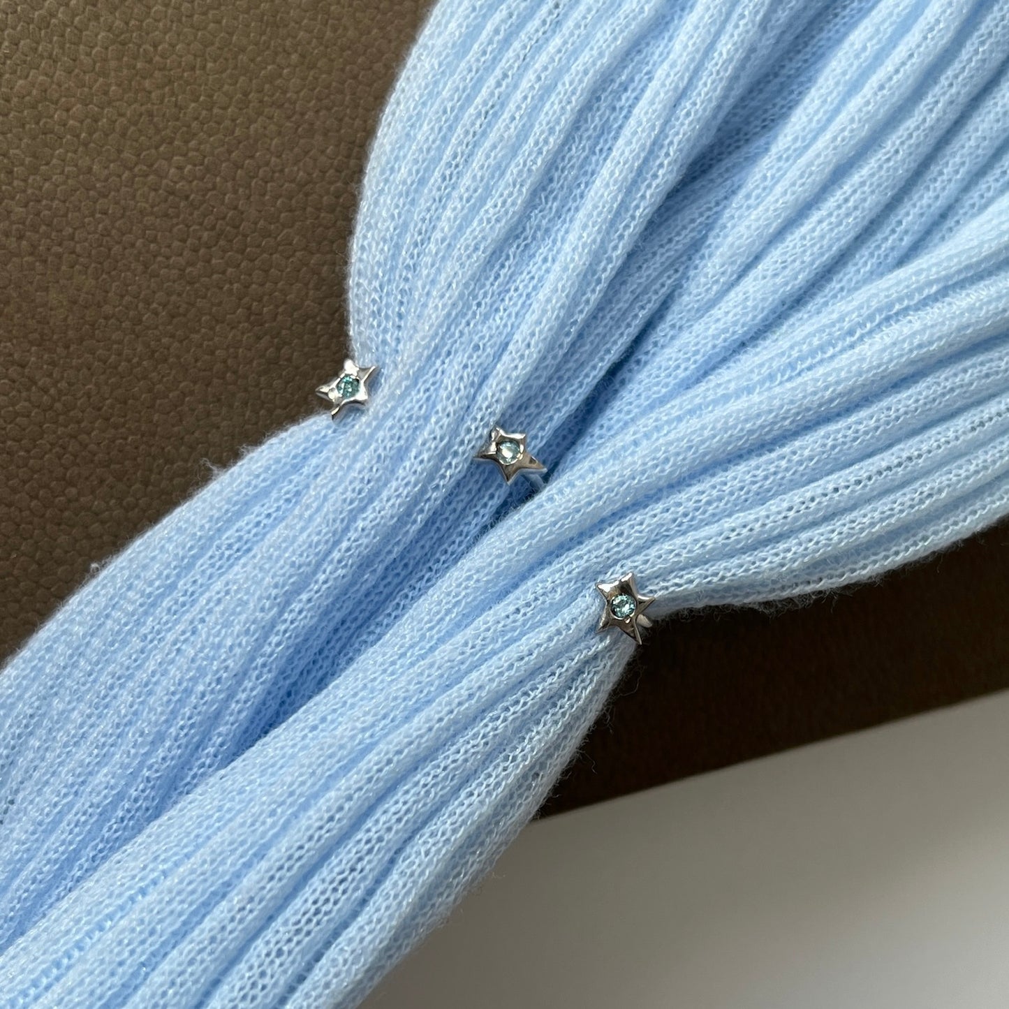 [ aqua marine ] orion ring silver