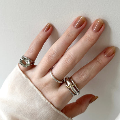 [ green amethyst  ] reine -pinky silver