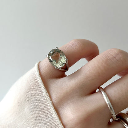[ green amethyst  ] reine -pinky silver