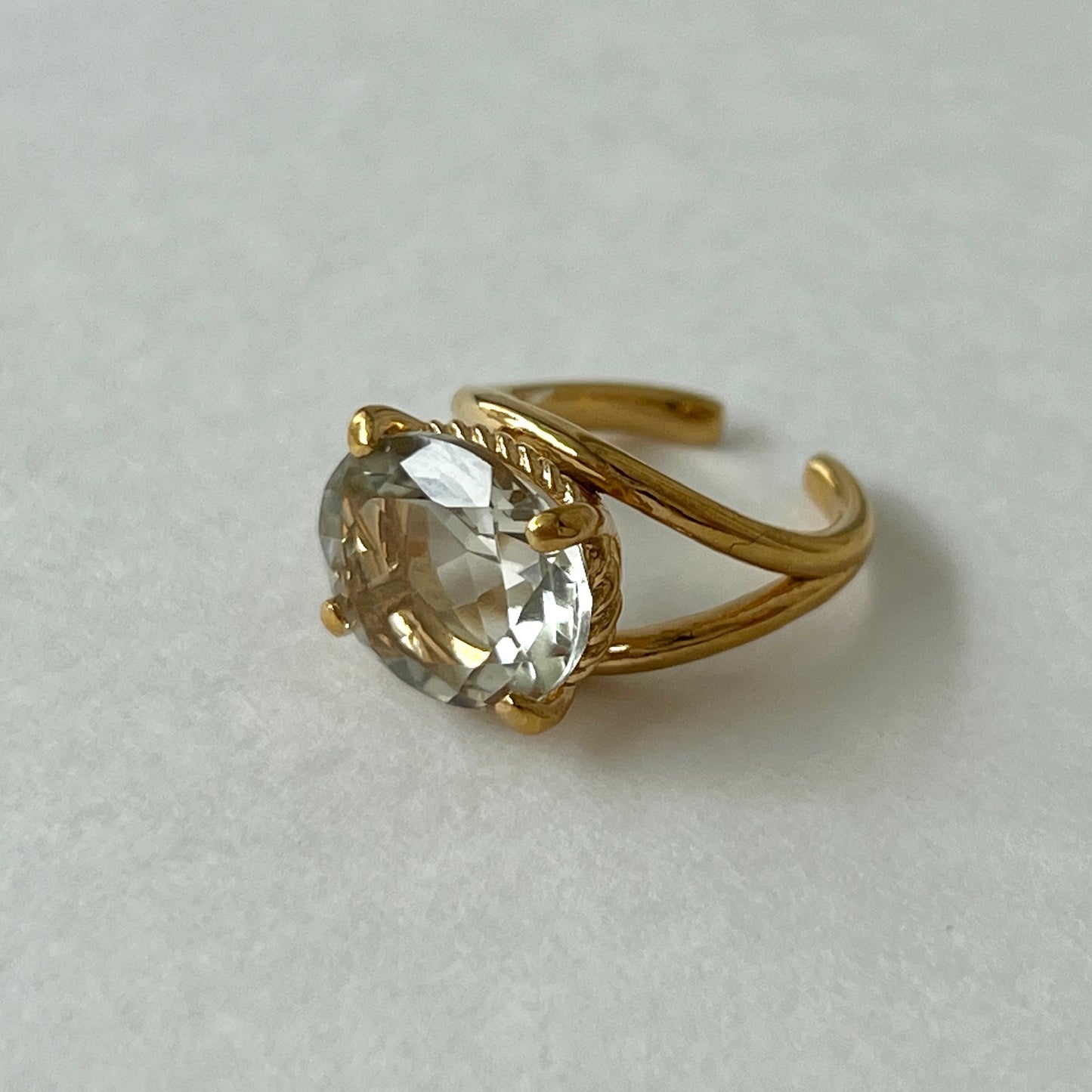 [ green amethyst  ] reine -pinky gold