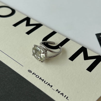 [ green amethyst  ] reine -pinky silver