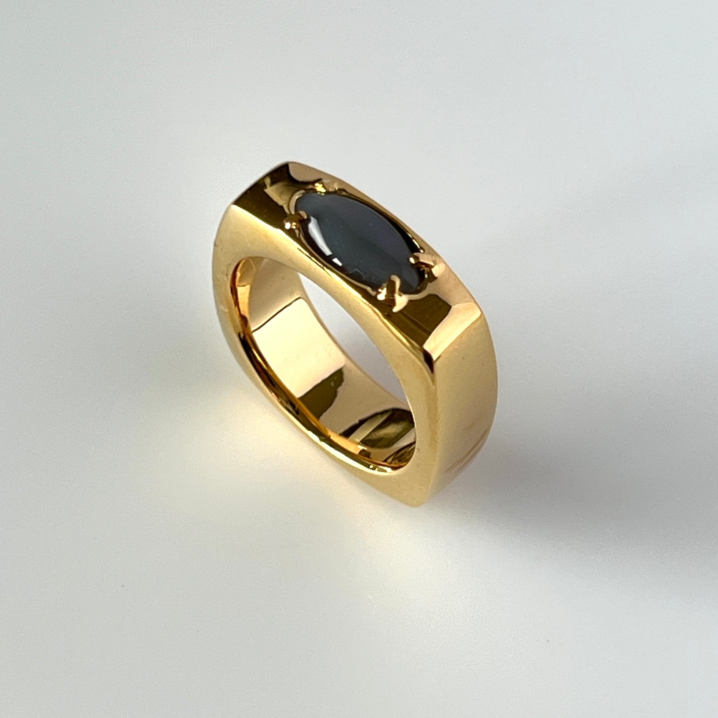 [ gray moon glass ] europa gold
