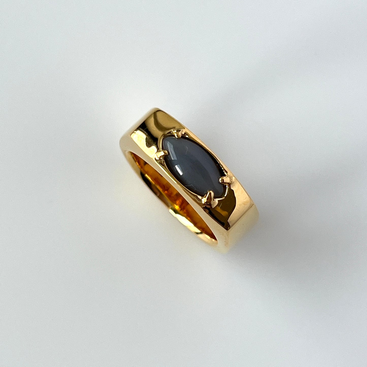 [ gray moon glass ] europa gold