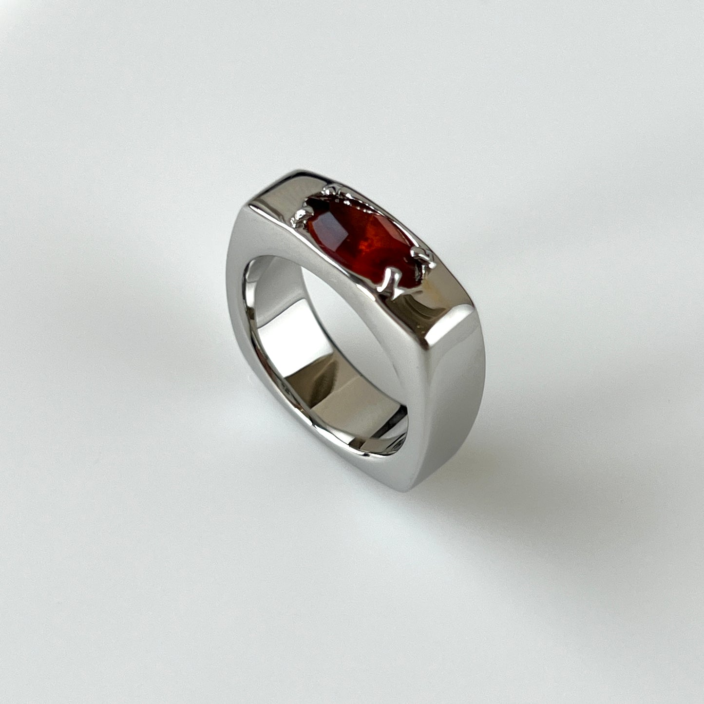 [ maroon moon glass ] europa silver