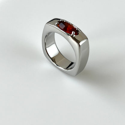 [ maroon moon glass ] europa silver