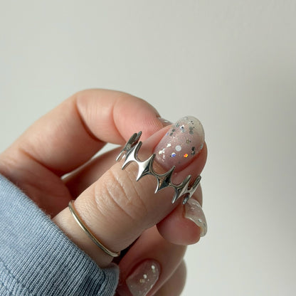 [ silver ] diamond shaped ring