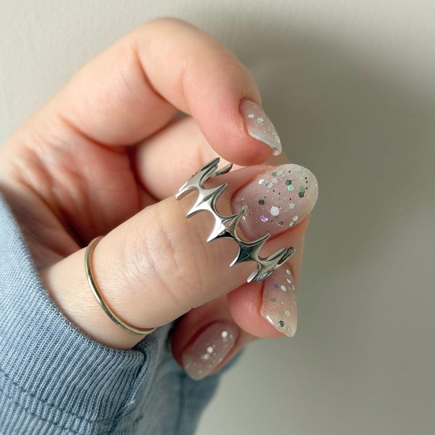 [ silver ] diamond shaped ring