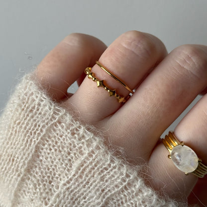 [ gold ] stella wreath ring [ free size ]