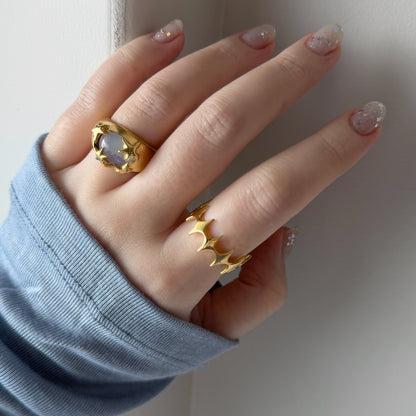 [ gold ] diamond shaped ring