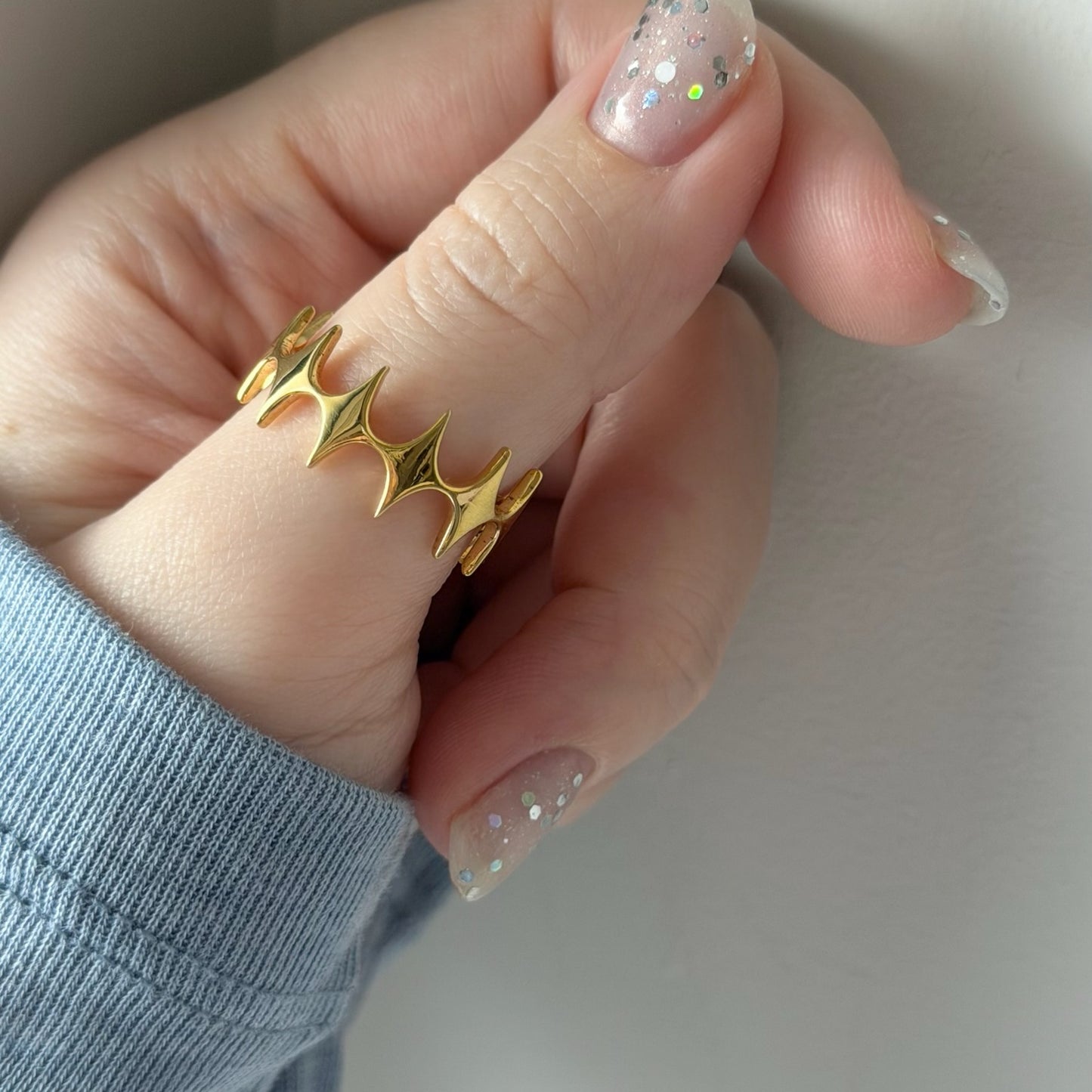 [ gold ] diamond shaped ring