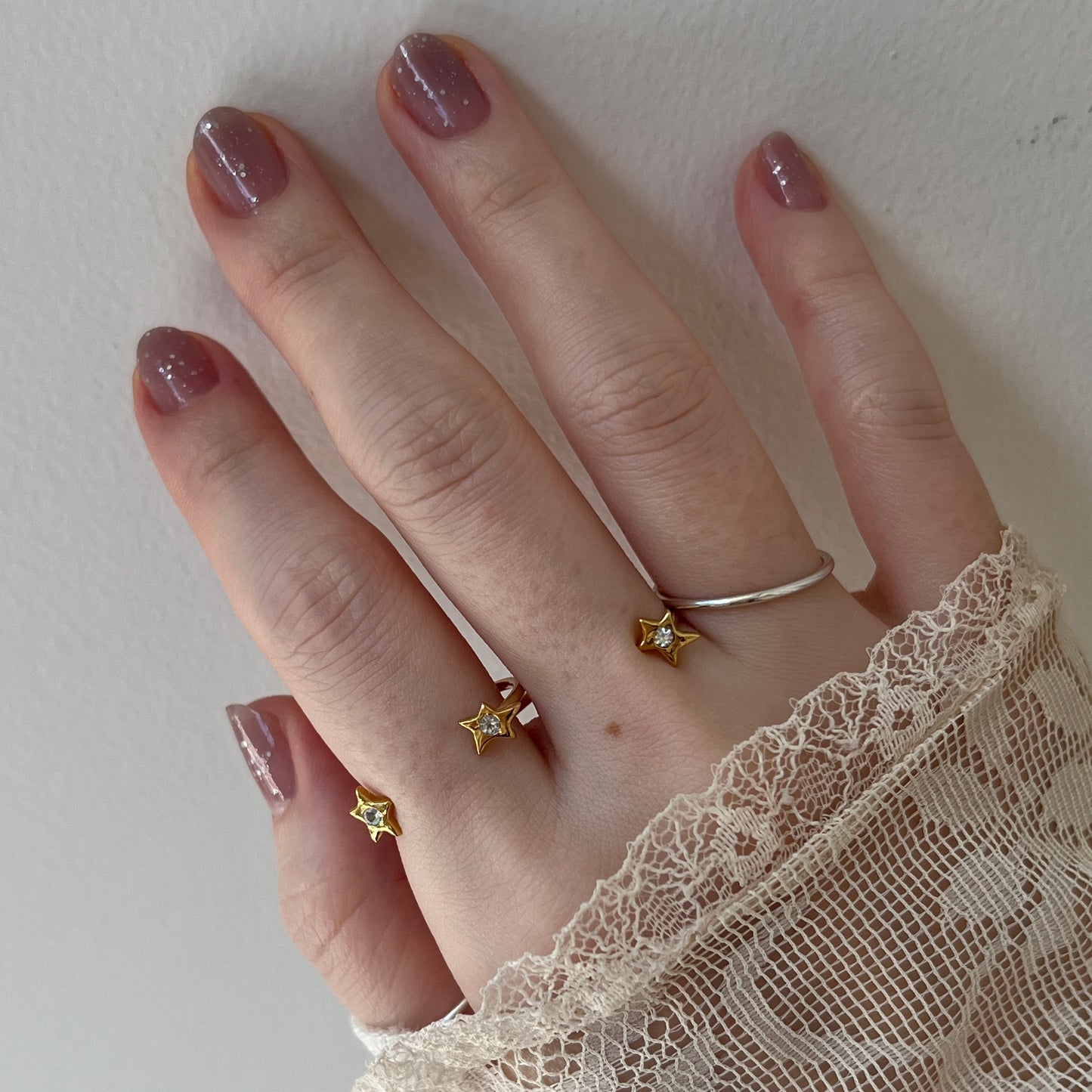 [ moon stone ] orion ring gold [ free size ]