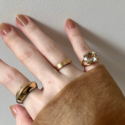 [ green amethyst  ] reine -pinky gold