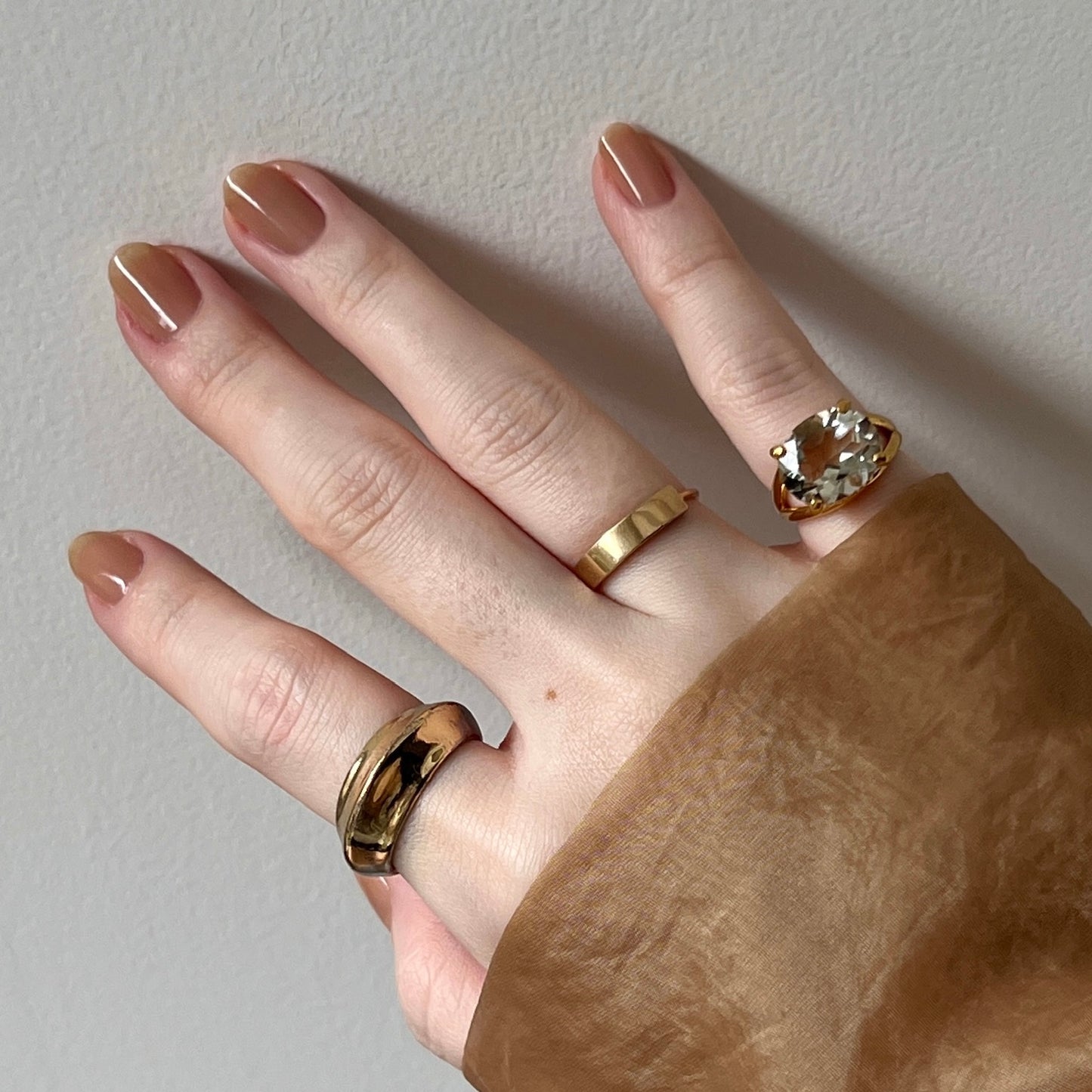 [ green amethyst  ] reine -pinky gold