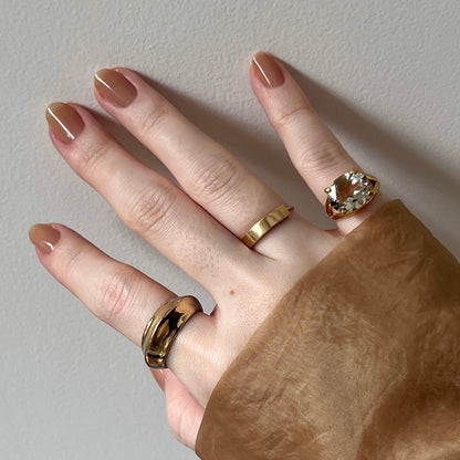 [ green amethyst  ] reine -pinky gold