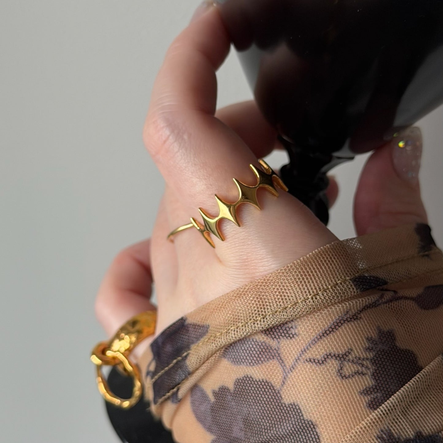 [ gold ] diamond shaped ring
