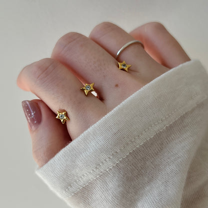 [ moon stone ] orion ring gold [ free size ]