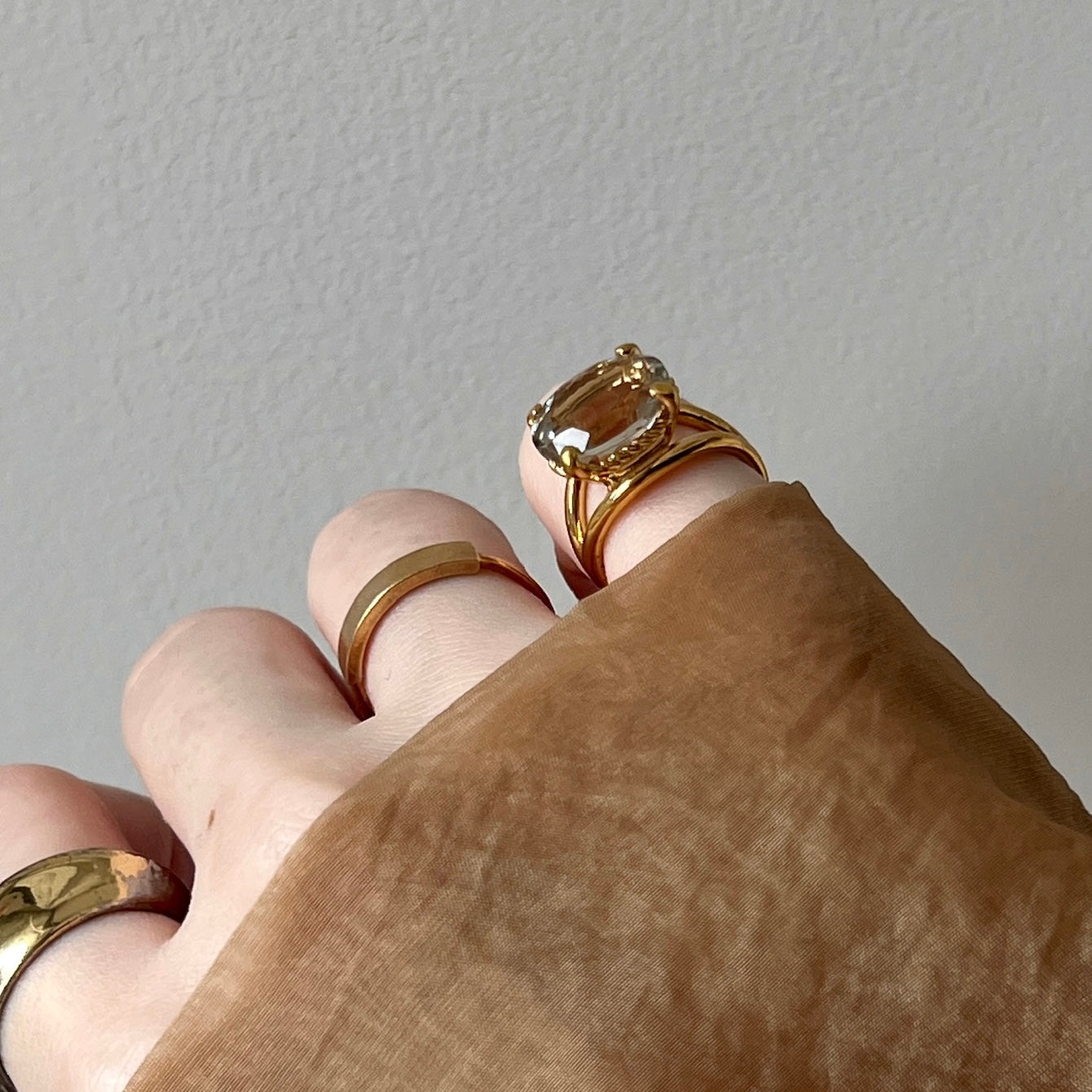 [ green amethyst  ] reine -pinky gold