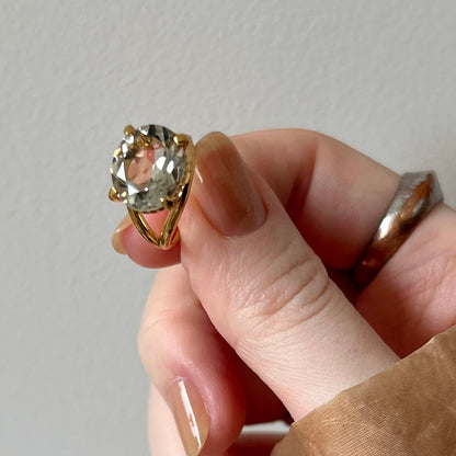 [ green amethyst  ] reine -pinky gold