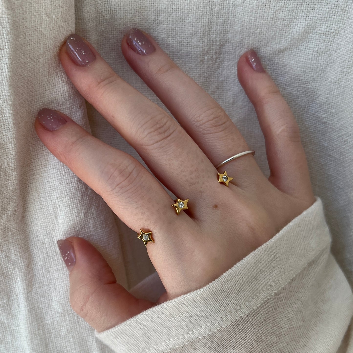 [ moon stone ] orion ring gold [ free size ]