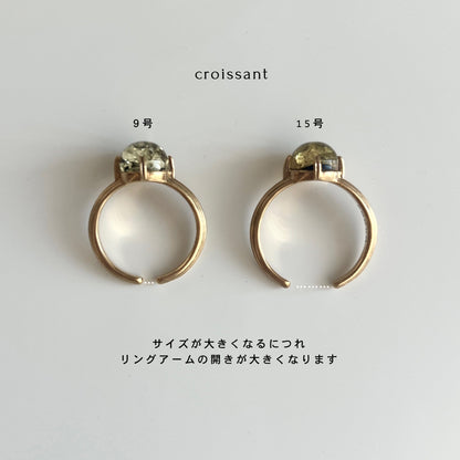 [ black amber ]  croissant silver