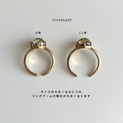 [ blue gold stone ]  croissant silver