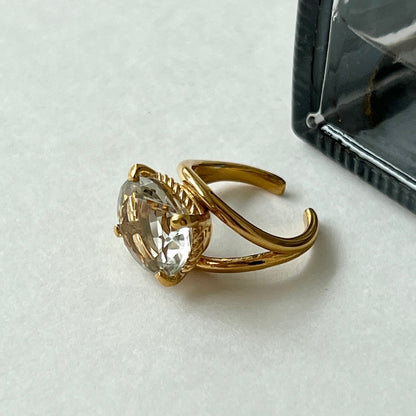 [ green amethyst  ] reine -pinky gold