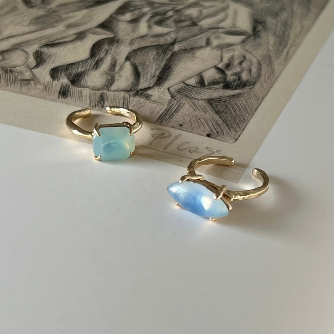 03. [ opal ] gem MARQUISE gold