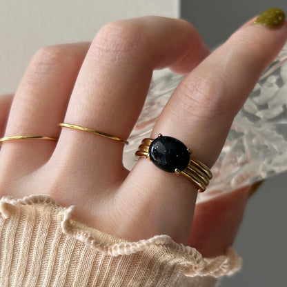 [ blue gold stone ] trois gold