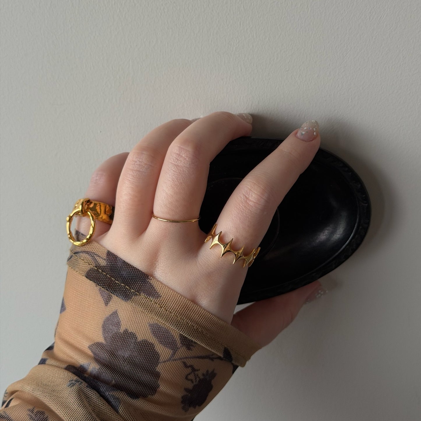 [ gold ] diamond shaped ring