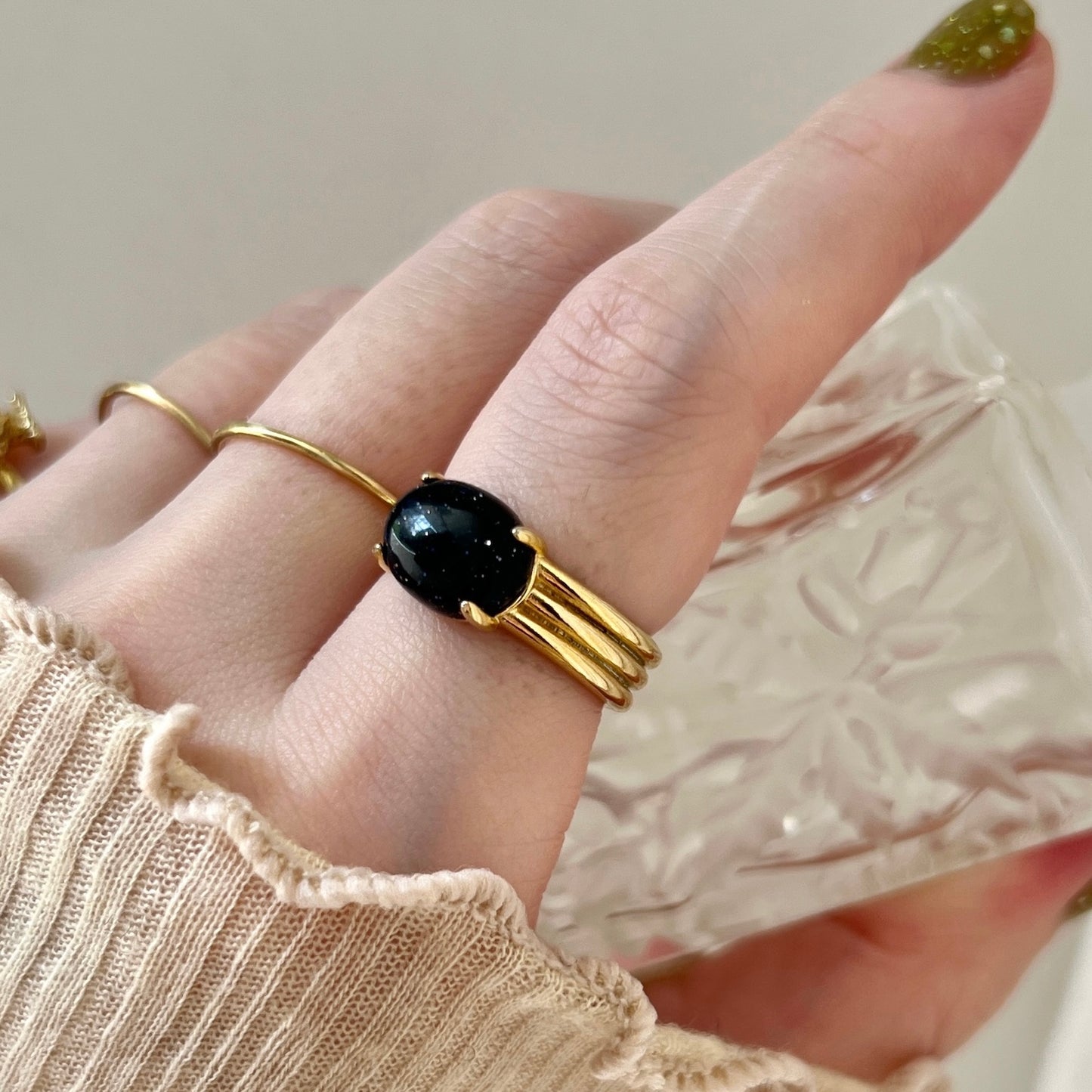 [ blue gold stone ] trois gold