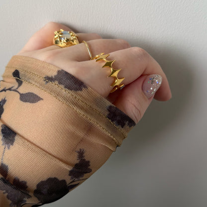 [ gold ] diamond shaped ring