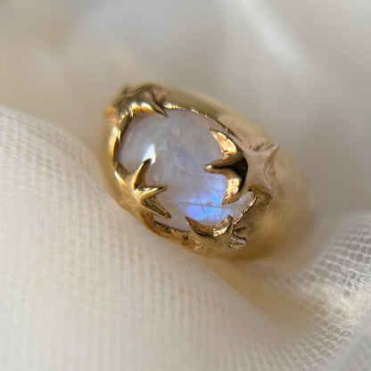 [ rainbow moon stone ] twinkle ring gold