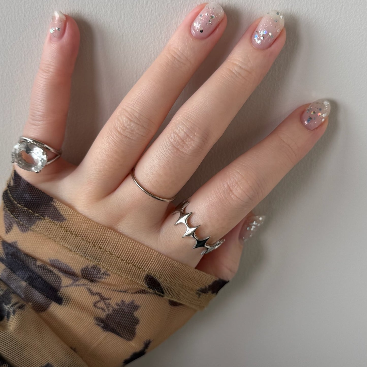 [ silver ] diamond shaped ring