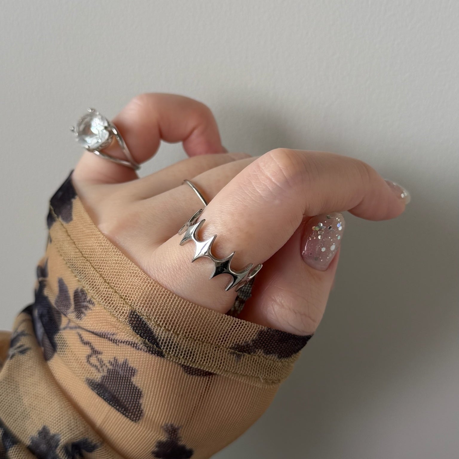 silver ] diamond shaped ring – POMUM&ARTS