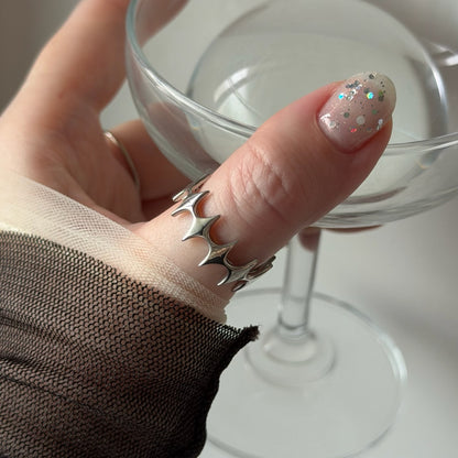 [ silver ] diamond shaped ring