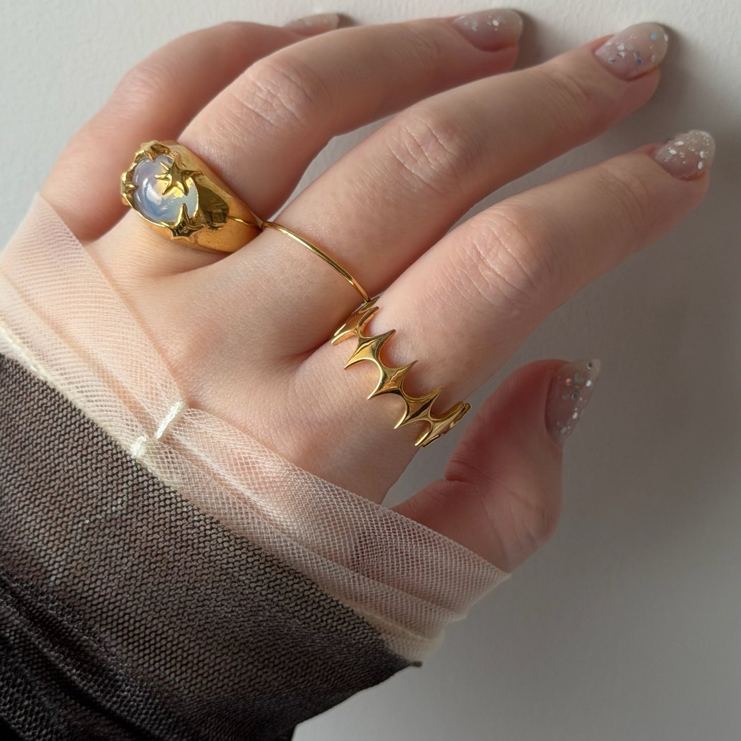 [ gold ] diamond shaped ring