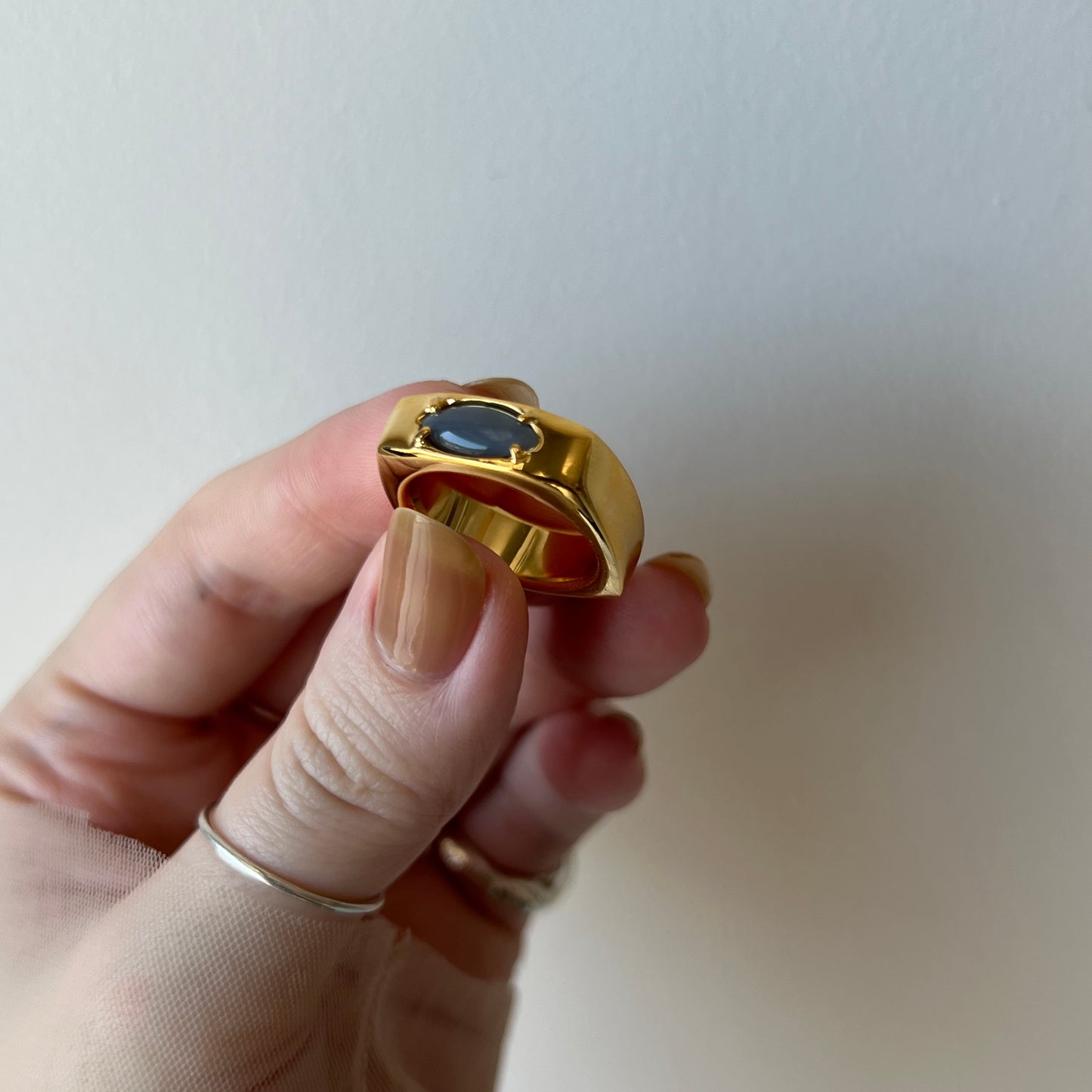 [ gray moon glass ] europa gold