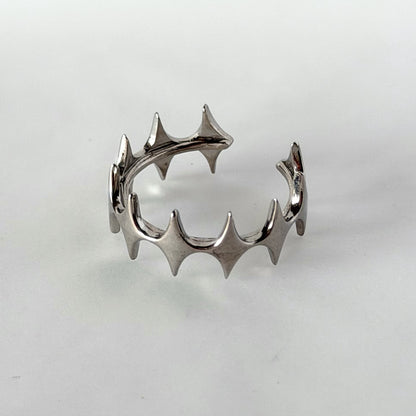 [ silver ] diamond shaped ring