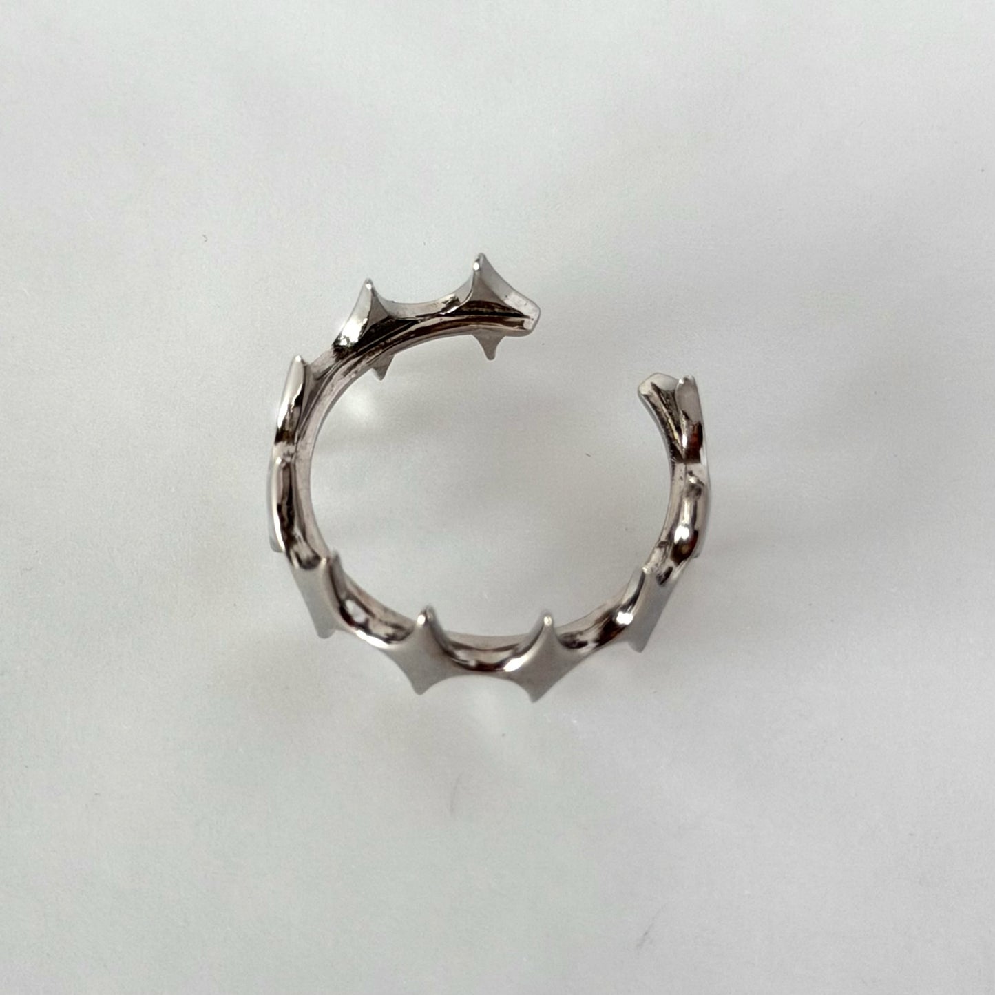 [ silver ] diamond shaped ring