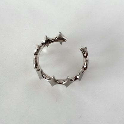 [ silver ] diamond shaped ring