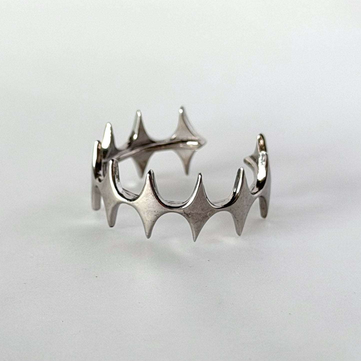 [ silver ] diamond shaped ring