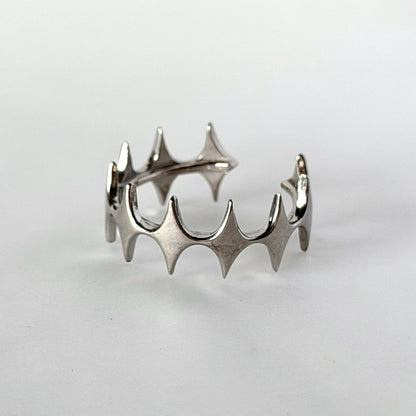[ silver ] diamond shaped ring