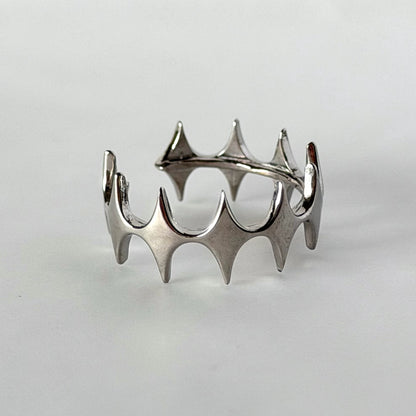 [ silver ] diamond shaped ring