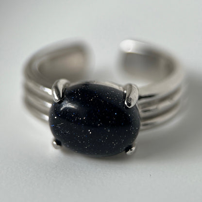 [ blue gold stone ] trois silver