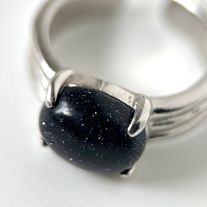 [ blue gold stone ] trois silver