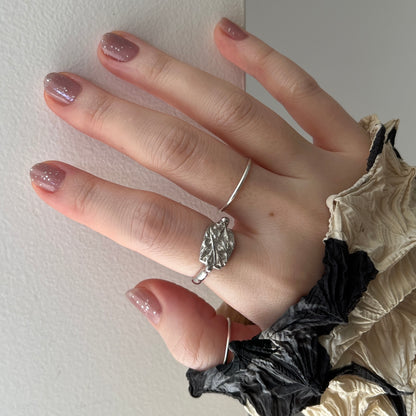 [ silver ] sculpture ring [ free size ]